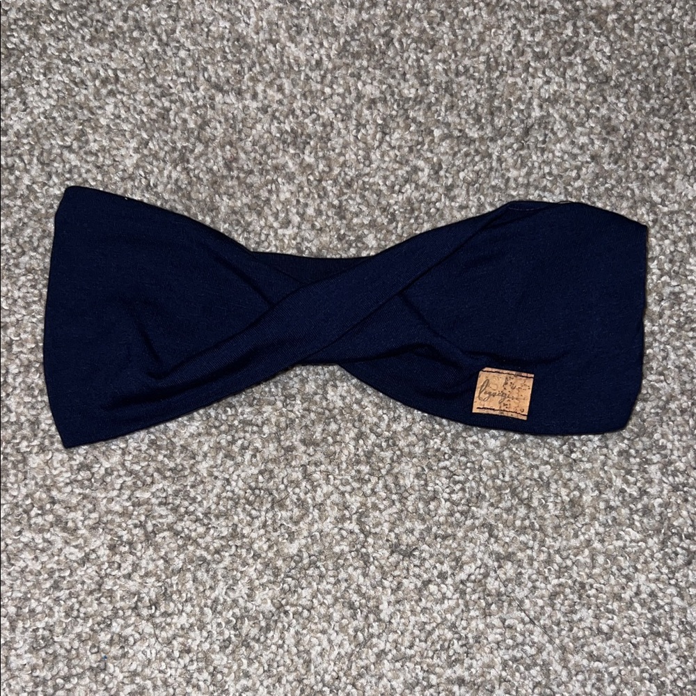 Navy Blue Twisted‎ Headband